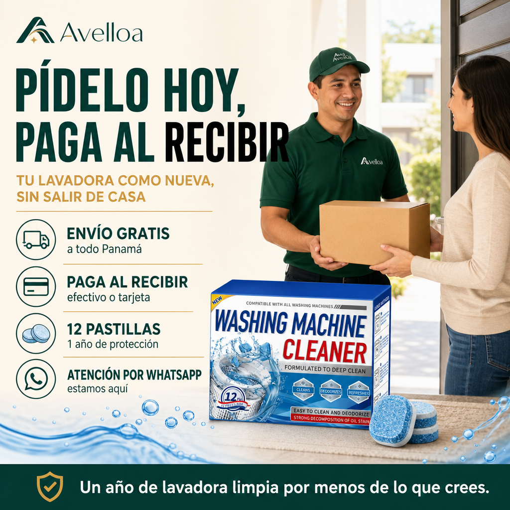 Pastillas Limpiadoras para Lavadora | 12 Unidades · 1 Año de Protección