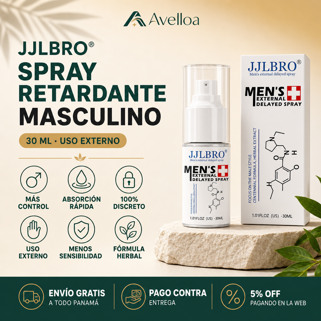 JJLBRO® Spray Retardante Masculino – Control y Resistencia | 30ml