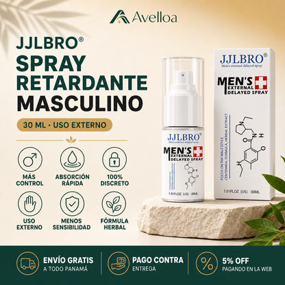 JJLBRO® Spray Retardante Masculino – Control y Resistencia | 30ml