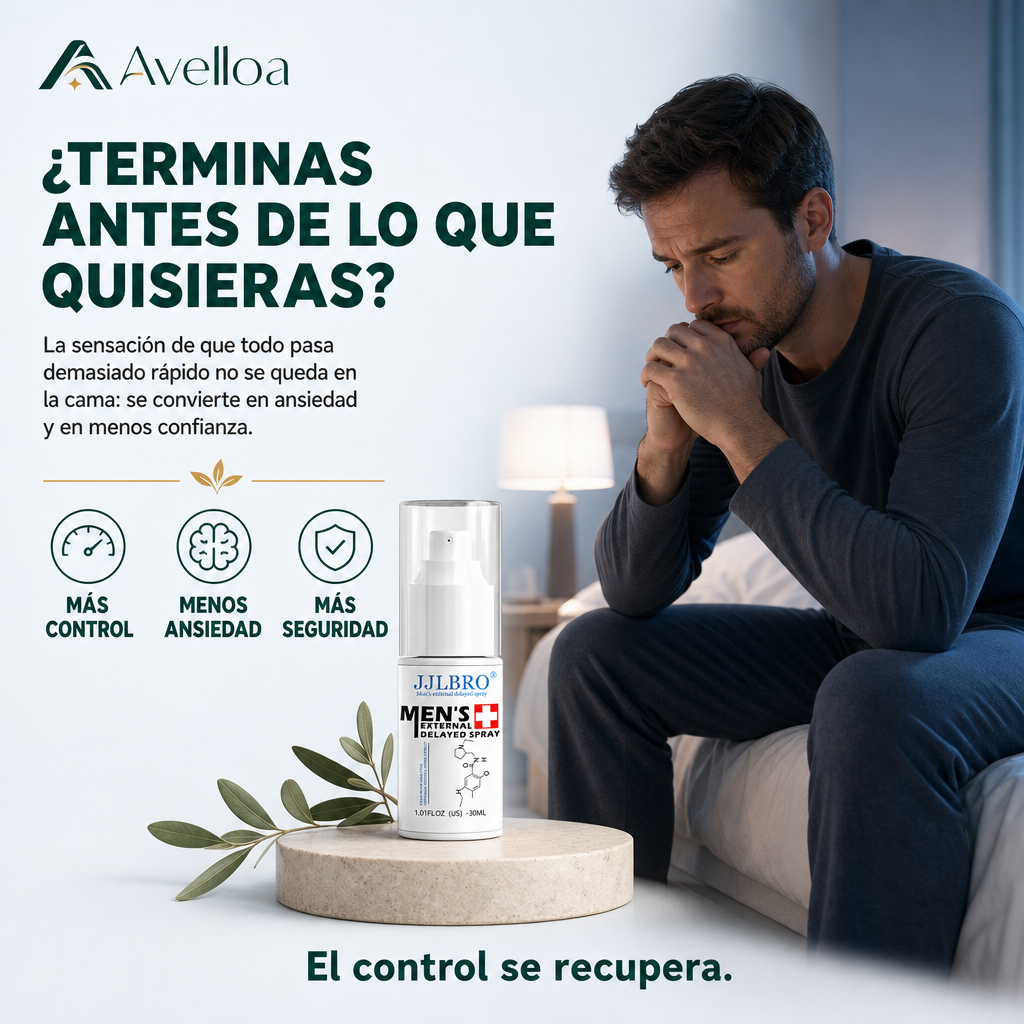 JJLBRO® Spray Retardante Masculino – Control y Resistencia | 30ml