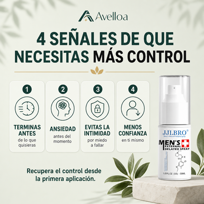 JJLBRO® Spray Retardante Masculino – Control y Resistencia | 30ml