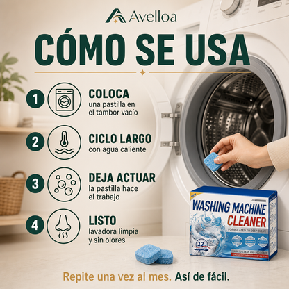 Pastillas Limpiadoras para Lavadora | 12 Unidades · 1 Año de Protección
