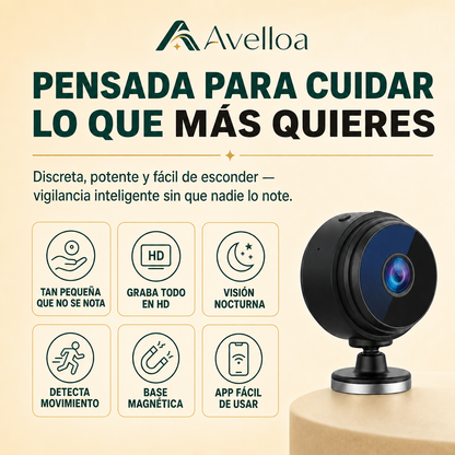 Mini Cámara Espía WiFi A9 – Vigila tu Casa desde el Celular | Visión Nocturna 1080p HD