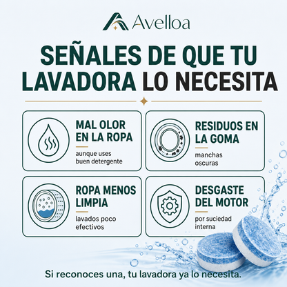 Pastillas Limpiadoras para Lavadora | 12 Unidades · 1 Año de Protección