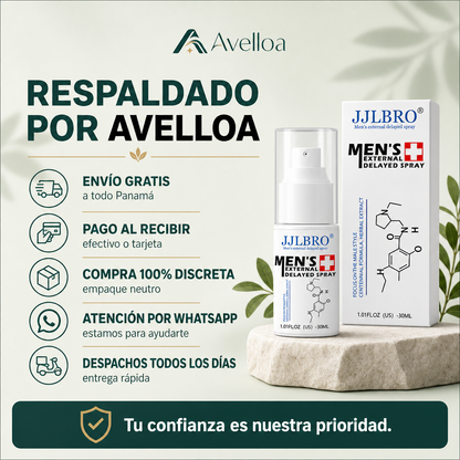 JJLBRO® Spray Retardante Masculino – Control y Resistencia | 30ml