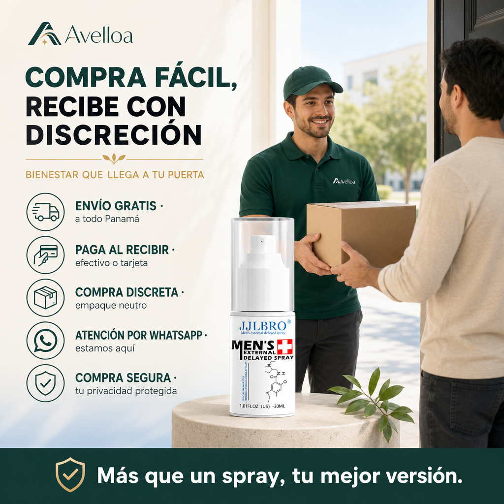 JJLBRO® Spray Retardante Masculino – Control y Resistencia | 30ml