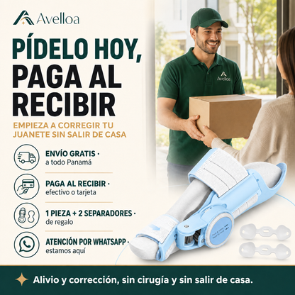 Corrector de Juanetes Ortopédico con Perilla – Endereza el Dedo y Alivia el Dolor Sin Cirugía | Ajustable Día y Noche